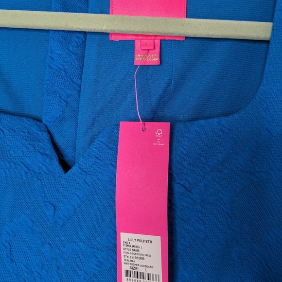 Lilly Pulitzer jacquard shift Feona Dress NWT Large - Picture 5 of 10